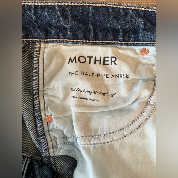 MOTHER Wide Leg Cropped Jeans - Blue - Picture 11 of 13